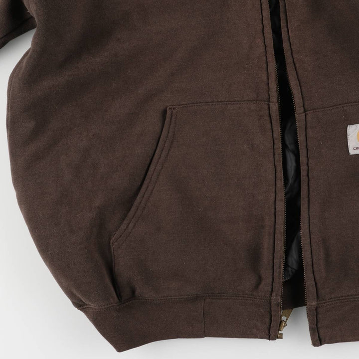 Carhartt Men's XL Full-Zip Hoodie with Padding unclear brown type Vintage Second Hand