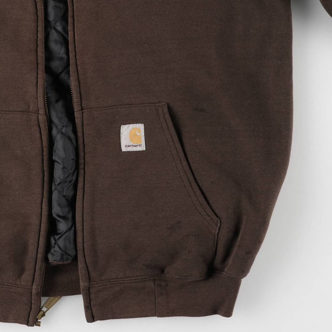 Carhartt Men's XL Full-Zip Hoodie with Padding unclear brown type Vintage Second Hand