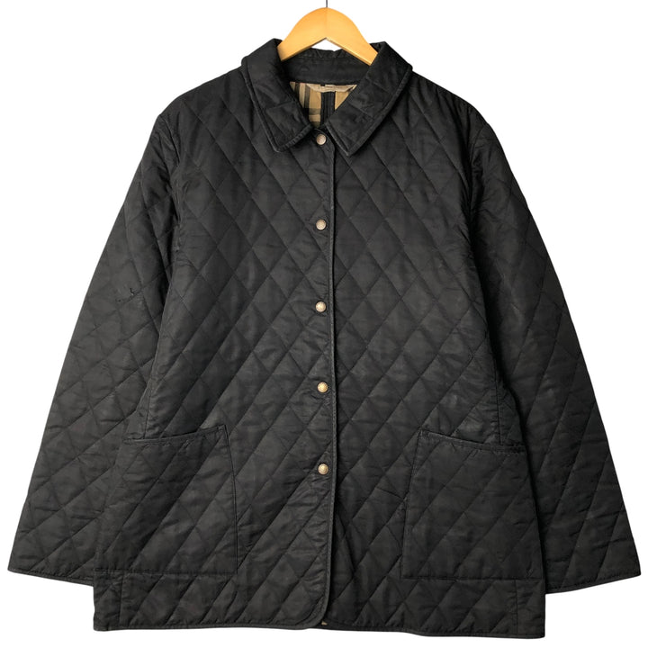 Burberry's BURBERRY LONDON quilted puffer jacket, women's size XL polyester black type Vintage Second Hand