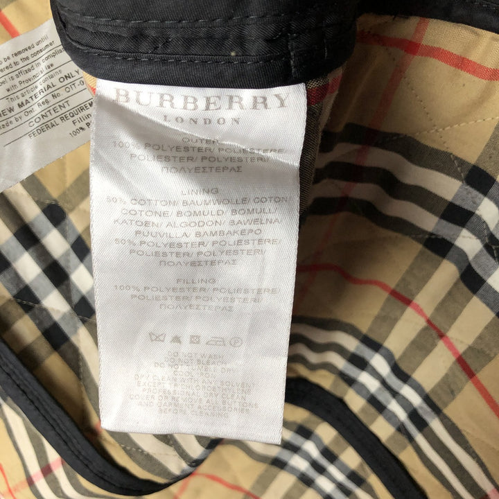 Burberry's BURBERRY LONDON quilted puffer jacket, women's size XL polyester black type Vintage Second Hand