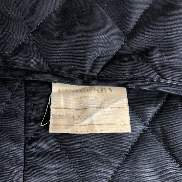 Burberry's BURBERRY LONDON quilted puffer jacket, women's size XL polyester black type Vintage Second Hand