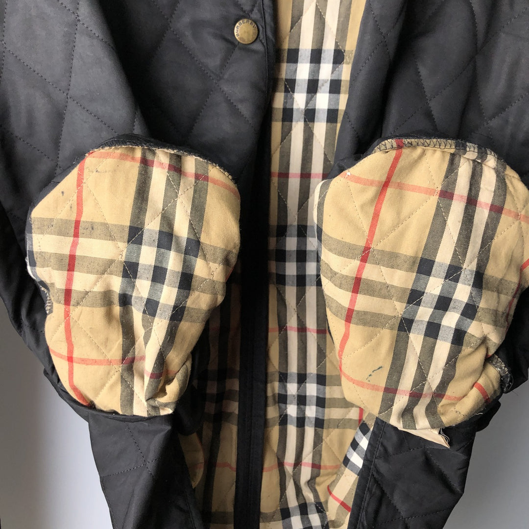Burberry's BURBERRY LONDON quilted puffer jacket, women's size XL polyester black type Vintage Second Hand