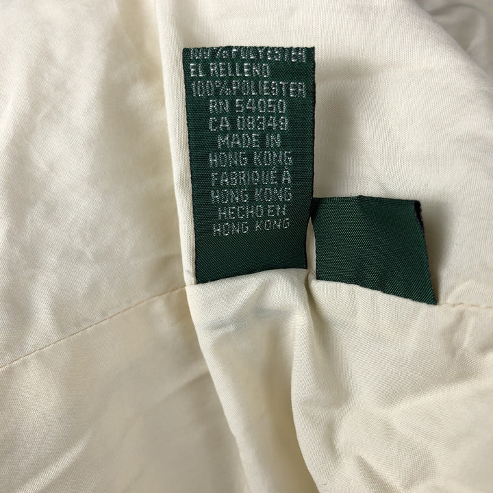 Ralph Lauren LAUREN Lauren all-over print quilted puffer jacket, women's size L cotton ivory Vintage Second Hand