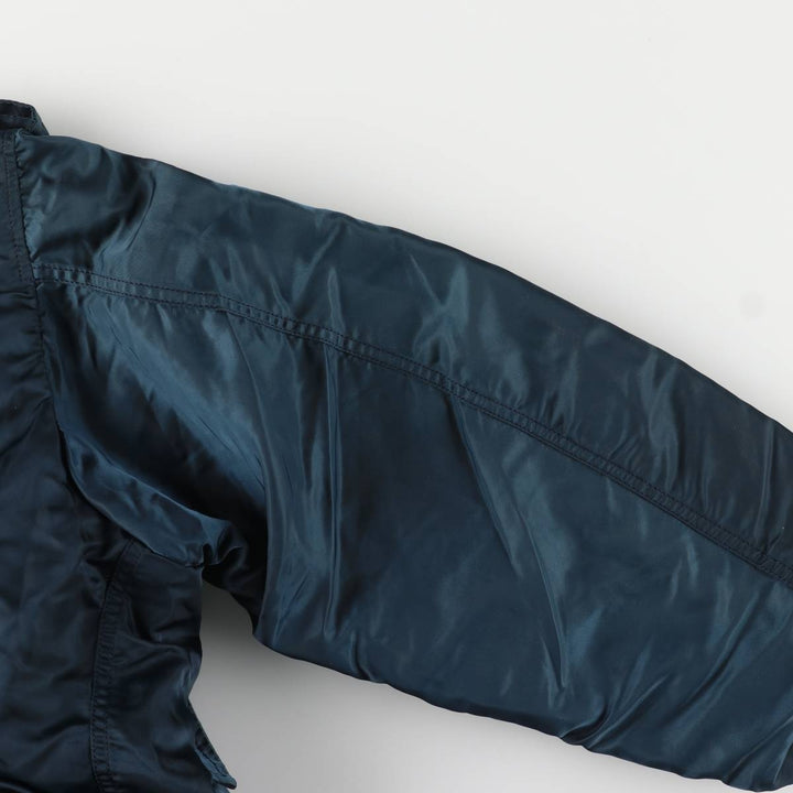 Vintage Alpha L-2B Type Patch Military Flight Jacket, Made in USA, Men's Size L Nylon navy blue type Vintage Second Hand