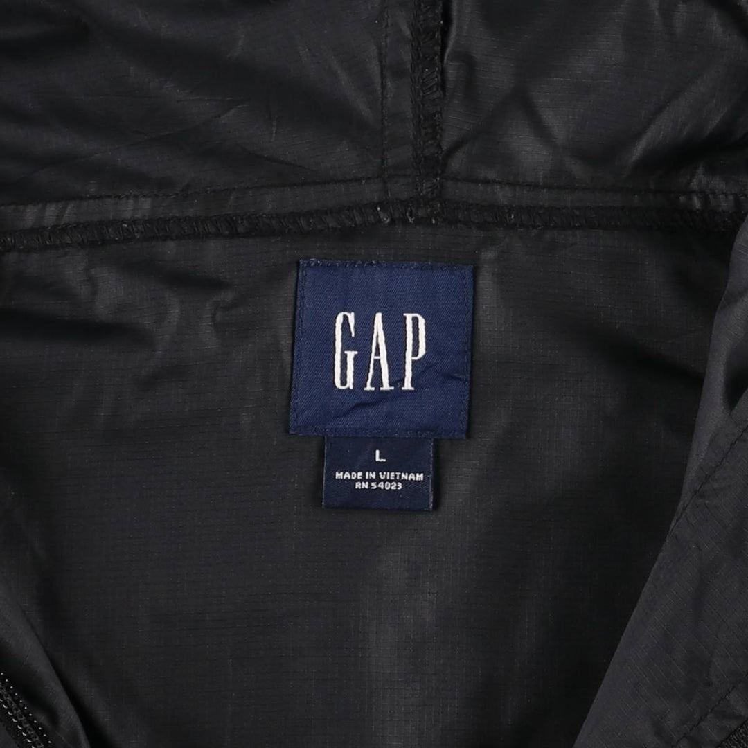 2000'S GAP Anorak Parka Men's Size L Nylon black type Vintage Second Hand