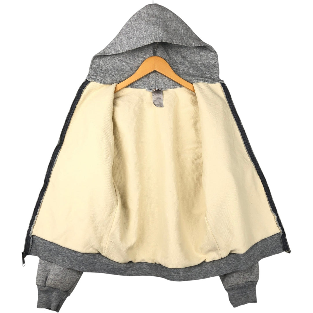 Vintage 1980'S Carhartt full-zip sweatshirt hoodie, made in the USA, size M. cotton gray type Vintage Second Hand