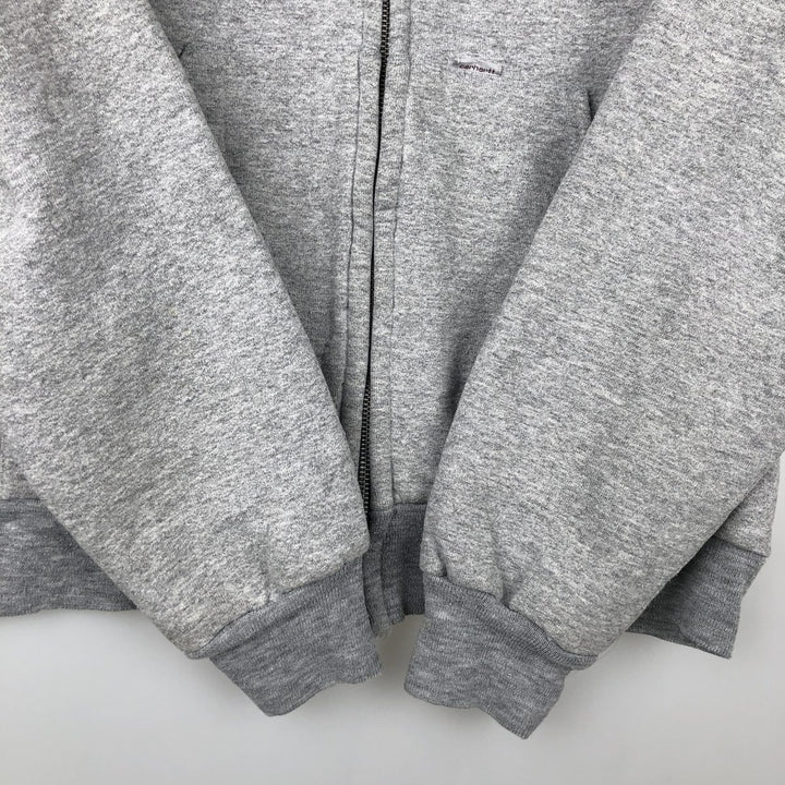 Vintage 1980'S Carhartt full-zip sweatshirt hoodie, made in the USA, size M. cotton gray type Vintage Second Hand