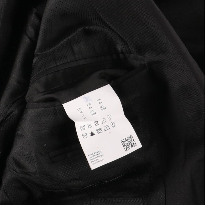 Hugo Boss GUABELLO Super120 wool tailored jacket, men's size S wool black type Vintage Second Hand