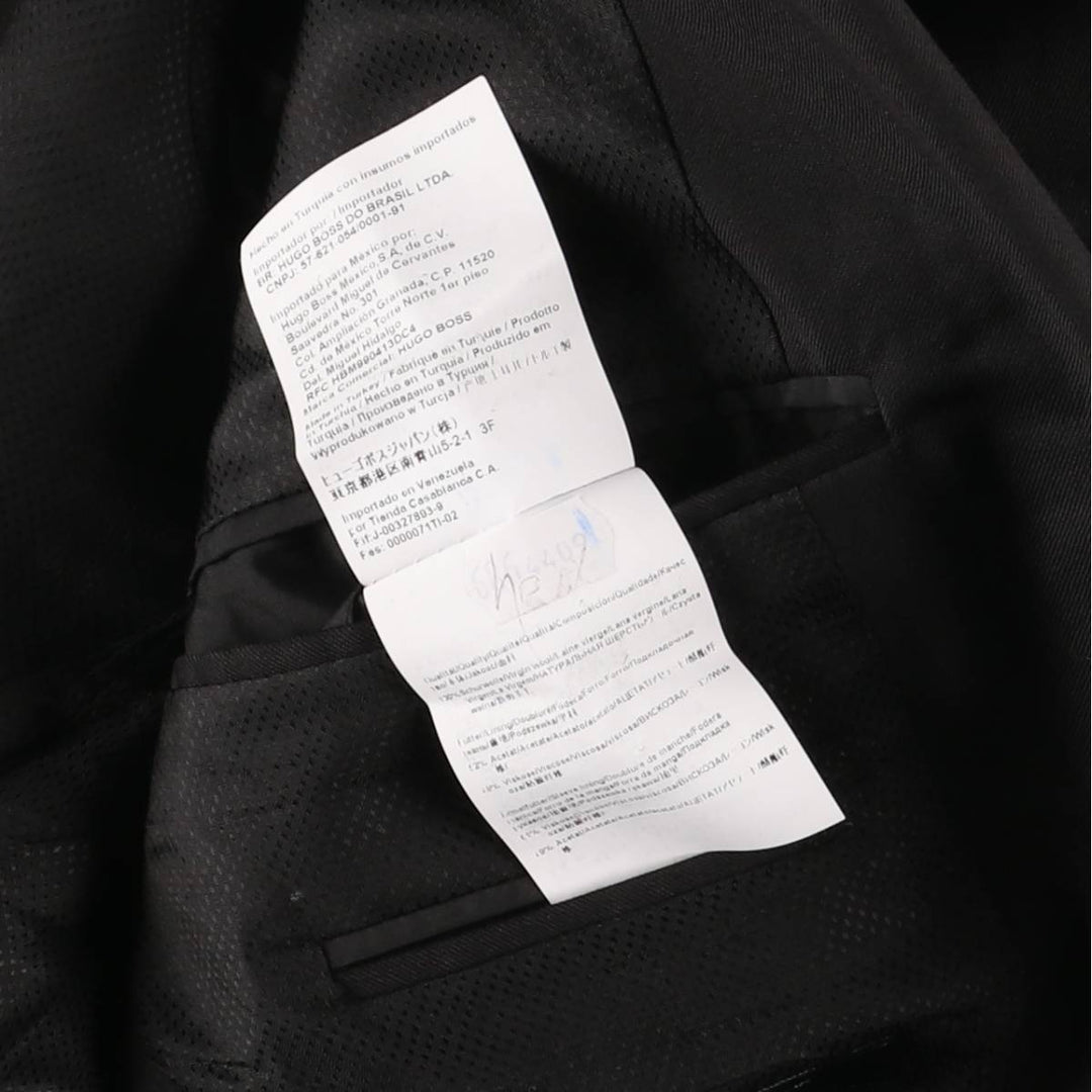 Hugo Boss GUABELLO Super120 wool tailored jacket, men's size S wool black type Vintage Second Hand
