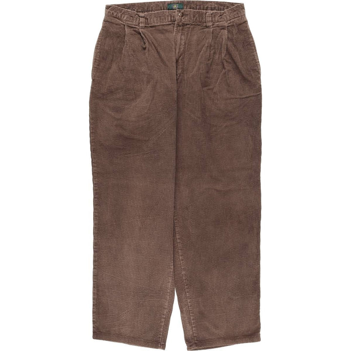 CLUB ROOM Two-pleat Corduroy Pants, Men's Size 34 cotton brown type Vintage Second Hand