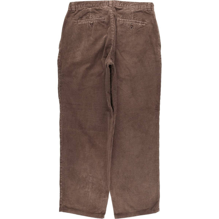 CLUB ROOM Two-pleat Corduroy Pants, Men's Size 34 cotton brown type Vintage Second Hand