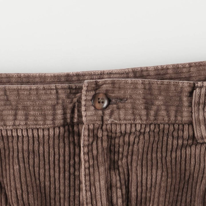 CLUB ROOM Two-pleat Corduroy Pants, Men's Size 34 cotton brown type Vintage Second Hand
