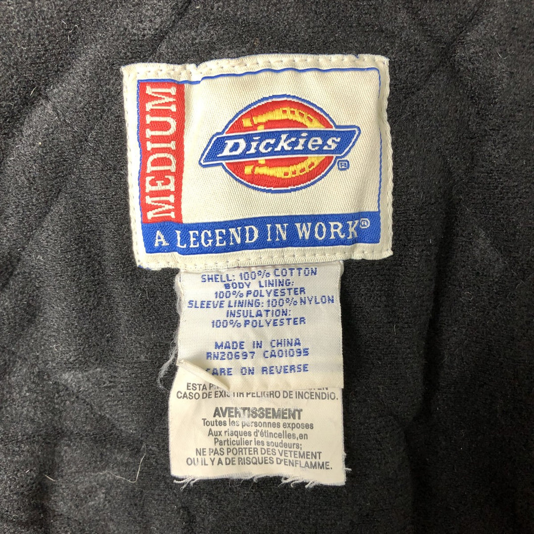 Dickies Active Jacket Type Padded Duck Full Zip Hoodie, Men's Size L cotton brown type Vintage Second Hand