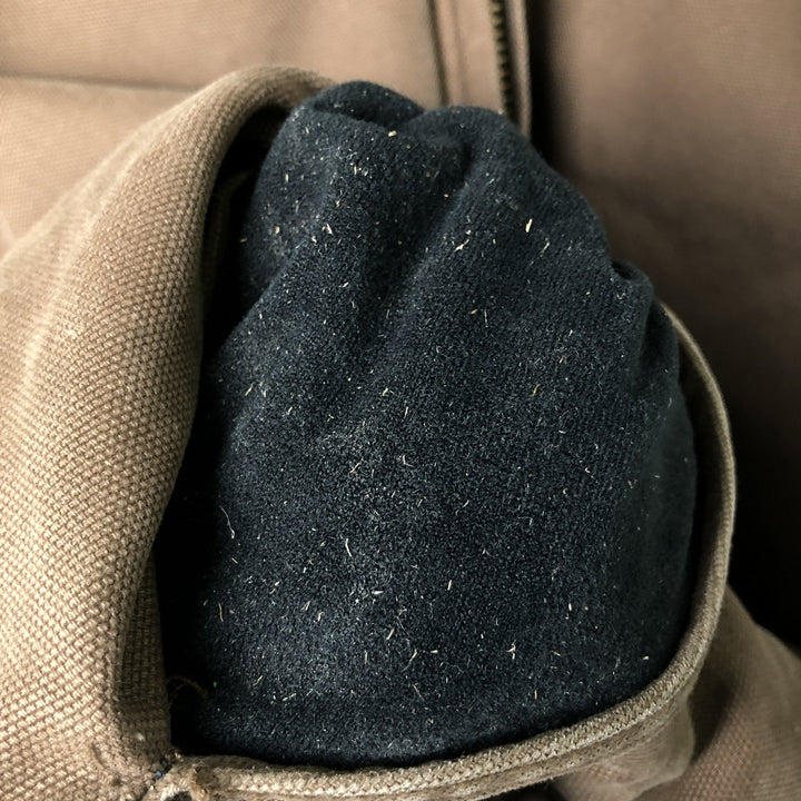 Dickies Active Jacket Type Padded Duck Full Zip Hoodie, Men's Size L cotton brown type Vintage Second Hand