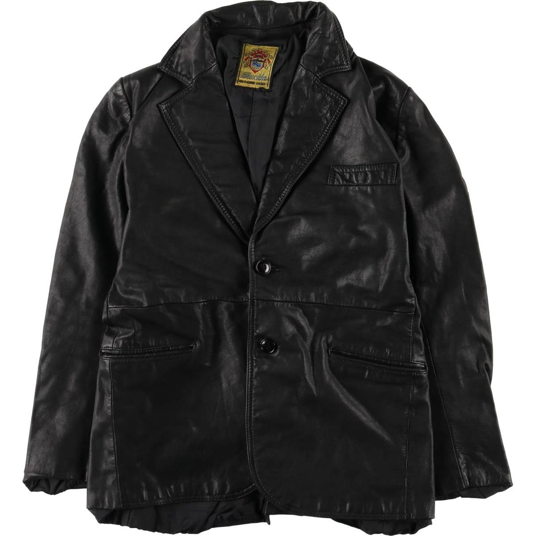 Alexida tailored jacket, women's size S genuine leather black type Vintage Second Hand