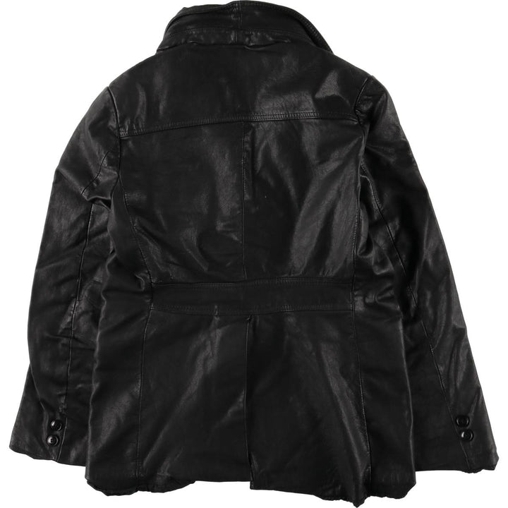 Alexida tailored jacket, women's size S genuine leather black type Vintage Second Hand