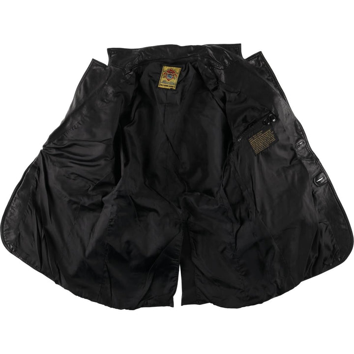 Alexida tailored jacket, women's size S genuine leather black type Vintage Second Hand