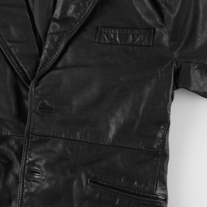 Alexida tailored jacket, women's size S genuine leather black type Vintage Second Hand