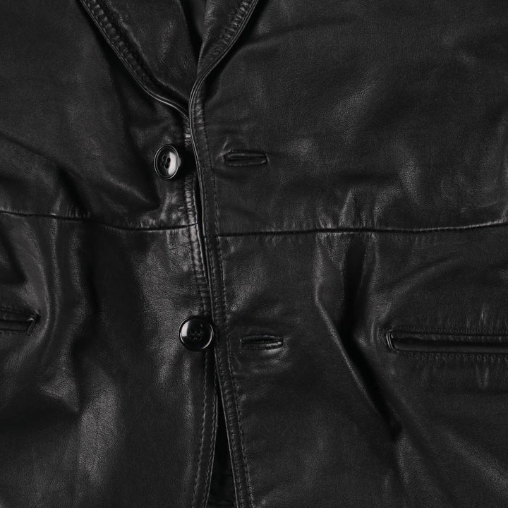 Alexida tailored jacket, women's size S genuine leather black type Vintage Second Hand