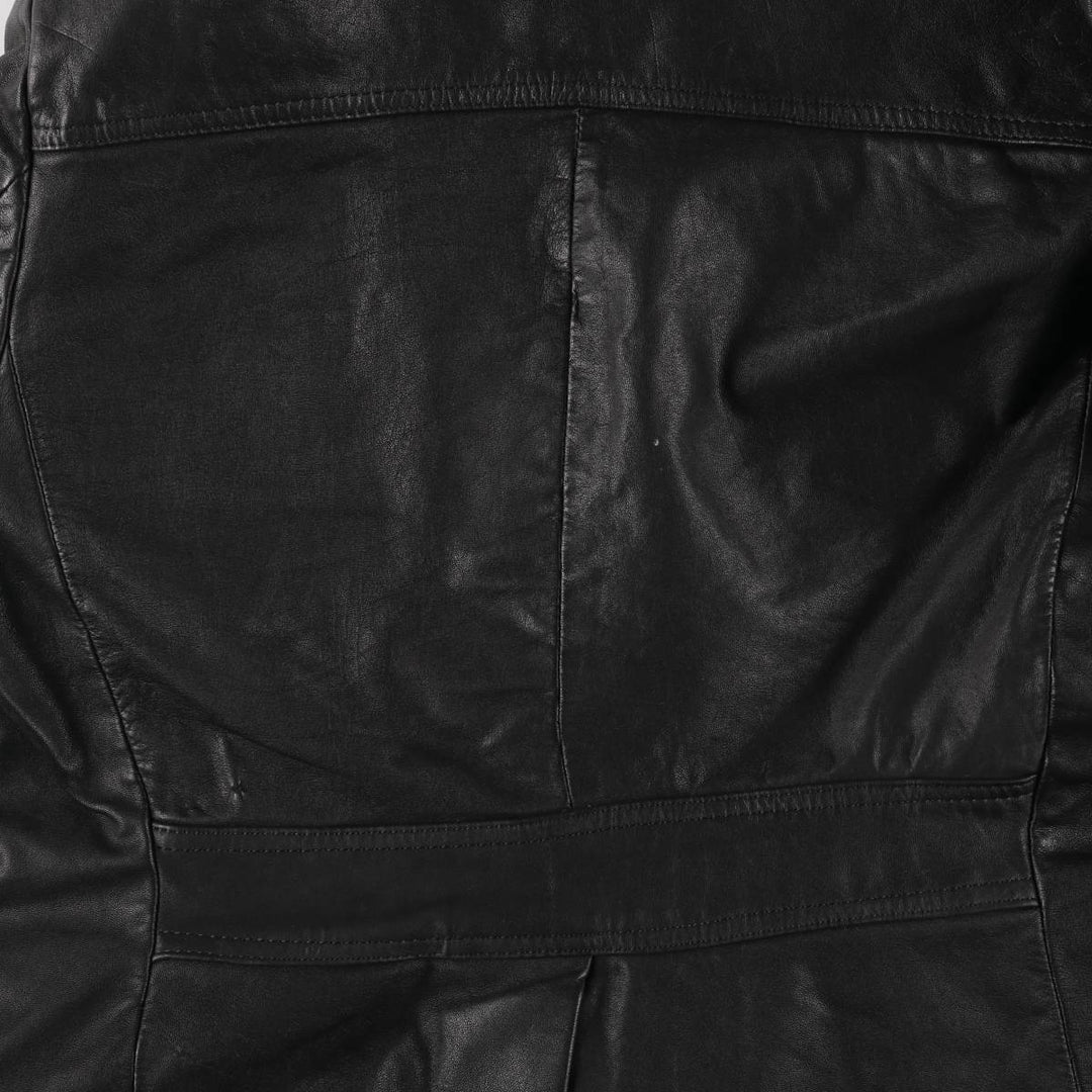 Alexida tailored jacket, women's size S genuine leather black type Vintage Second Hand