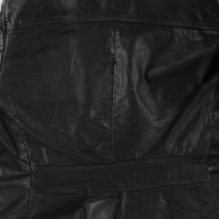 Alexida tailored jacket, women's size S genuine leather black type Vintage Second Hand