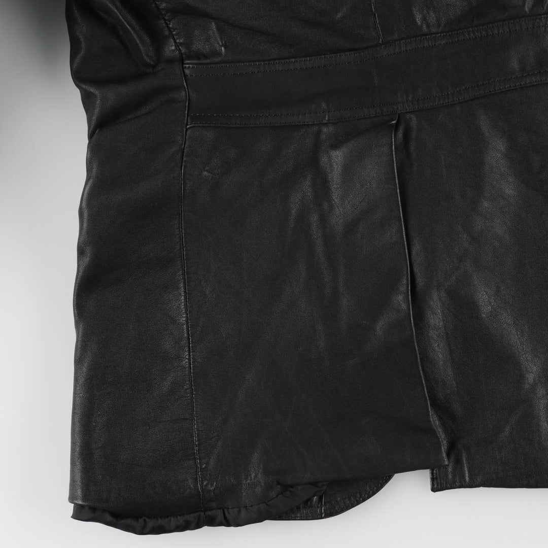 Alexida tailored jacket, women's size S genuine leather black type Vintage Second Hand