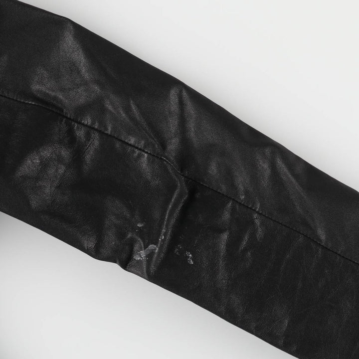 Alexida tailored jacket, women's size S genuine leather black type Vintage Second Hand