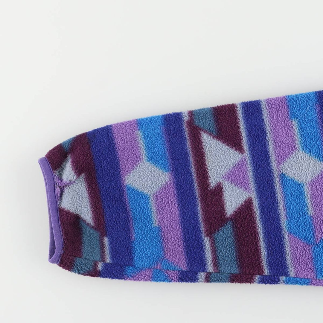 Patagonia Lightweight Synchilla Snap Tee 25455FA14, All-Over Print Half-Snap Fleece Pullover, Women's XL polyester purple type Vintage Second Hand