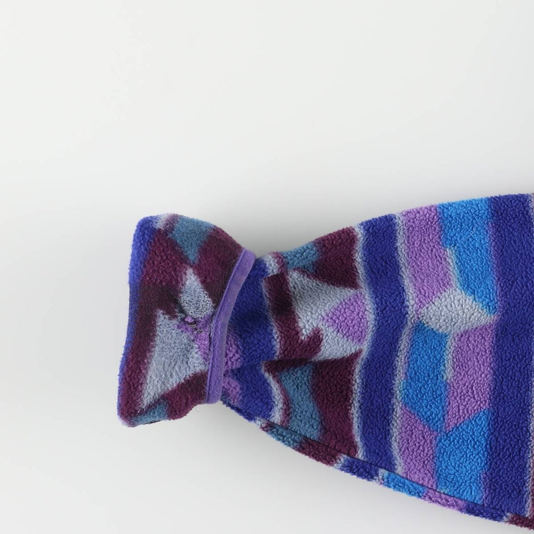 Patagonia Lightweight Synchilla Snap Tee 25455FA14, All-Over Print Half-Snap Fleece Pullover, Women's XL polyester purple type Vintage Second Hand