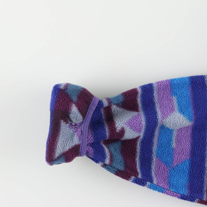 Patagonia Lightweight Synchilla Snap Tee 25455FA14, All-Over Print Half-Snap Fleece Pullover, Women's XL polyester purple type Vintage Second Hand