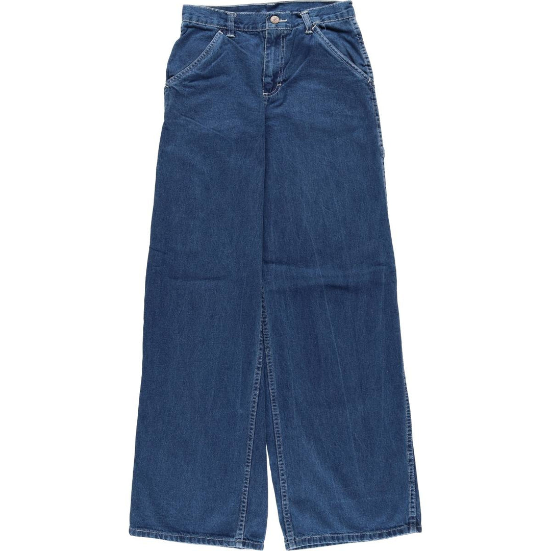 Vintage 90'S Bulldog denim painter pants, women's size L (w27) cotton blue type Vintage Second Hand