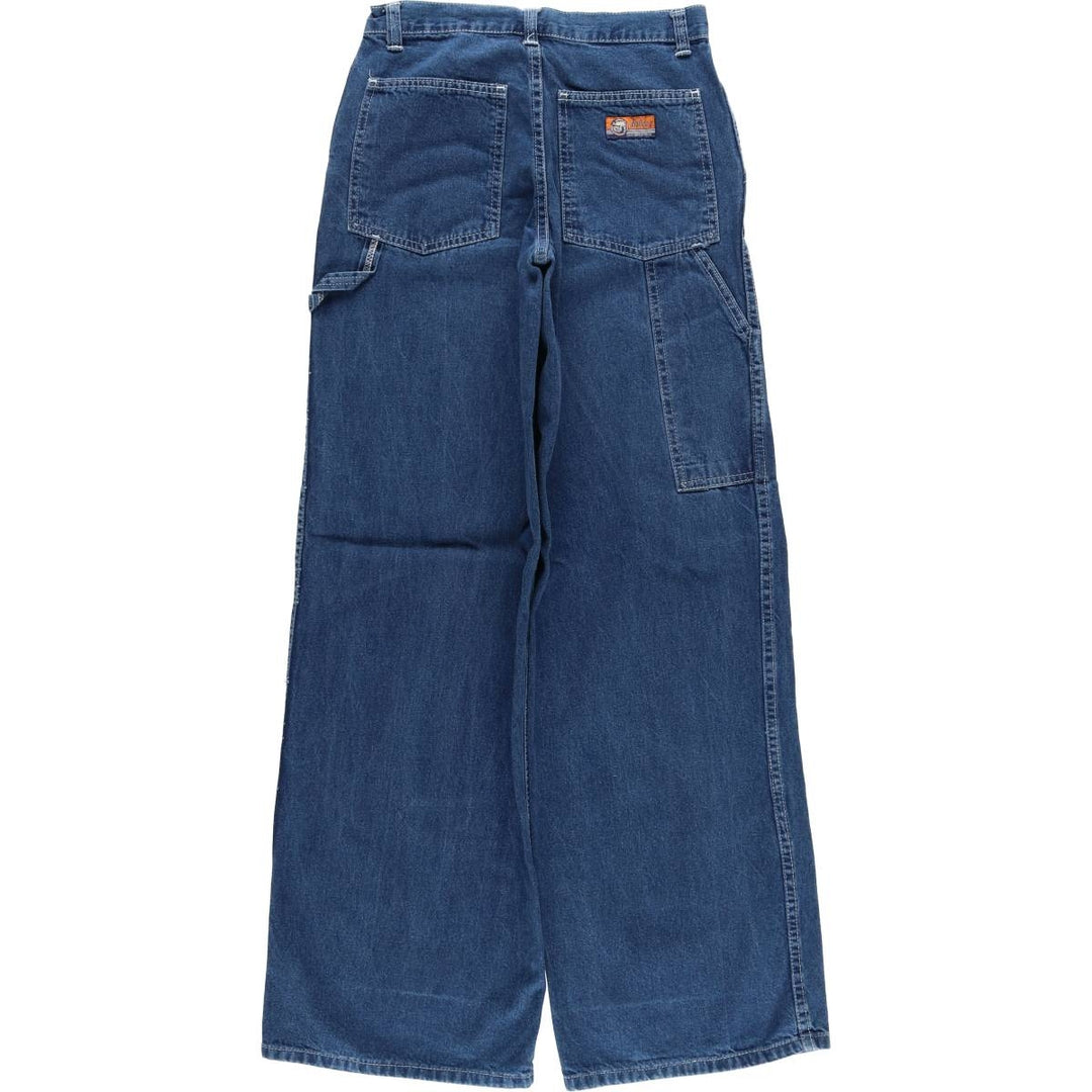 Vintage 90'S Bulldog denim painter pants, women's size L (w27) cotton blue type Vintage Second Hand