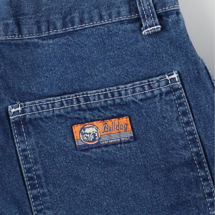 Vintage 90'S Bulldog denim painter pants, women's size L (w27) cotton blue type Vintage Second Hand