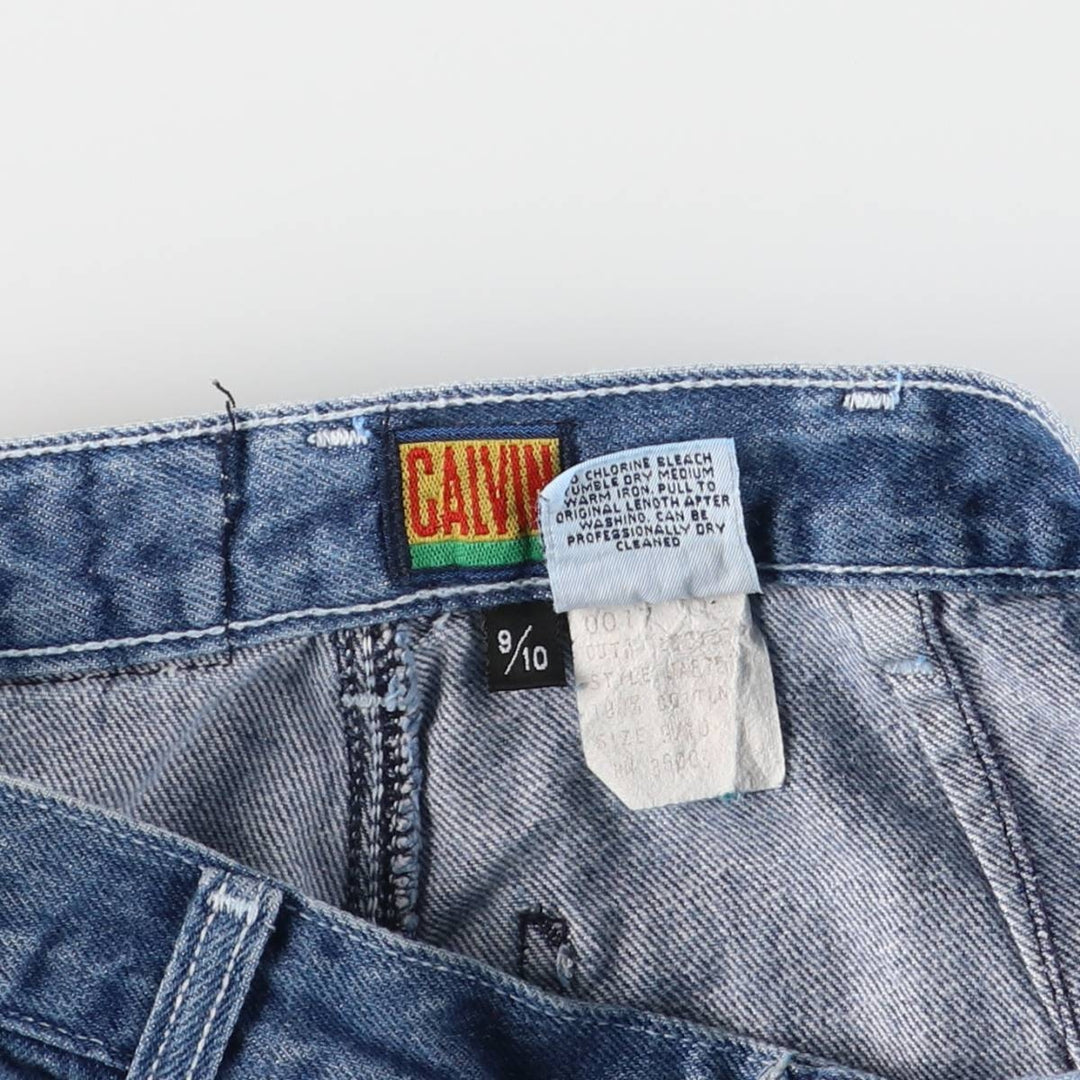 90'S Calvin Klein denim painter pants, made in the USA, women's size M (w26), vintage cotton blue type Vintage Second Hand