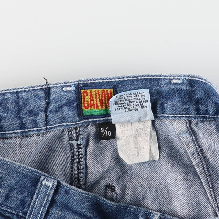 90'S Calvin Klein denim painter pants, made in the USA, women's size M (w26), vintage cotton blue type Vintage Second Hand