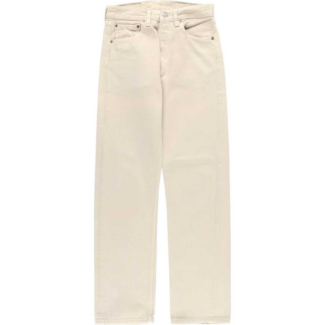 90'S Levi's 501-0150 Straight Denim Pants, Made in USA, Women's Size L (W27), Vintage cotton Beige type Vintage Second Hand
