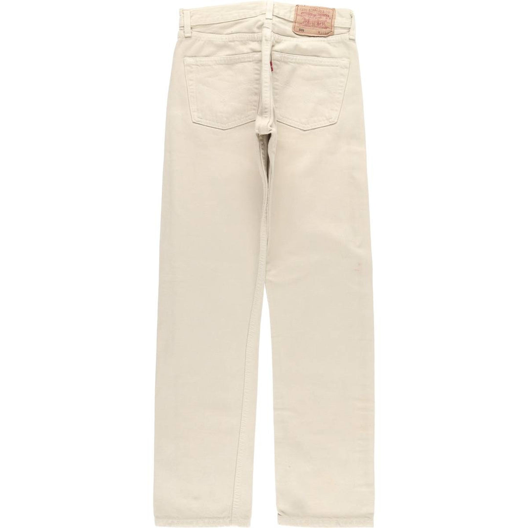 90'S Levi's 501-0150 Straight Denim Pants, Made in USA, Women's Size L (W27), Vintage cotton Beige type Vintage Second Hand