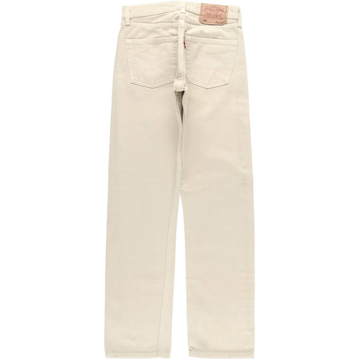 90'S Levi's 501-0150 Straight Denim Pants, Made in USA, Women's Size L (W27), Vintage cotton Beige type Vintage Second Hand