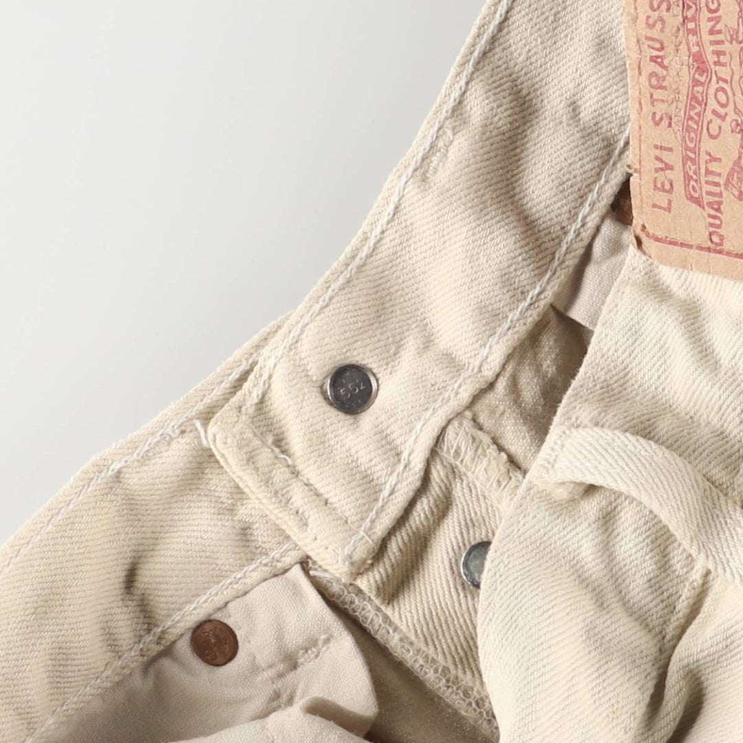 90'S Levi's 501-0150 Straight Denim Pants, Made in USA, Women's Size L (W27), Vintage cotton Beige type Vintage Second Hand