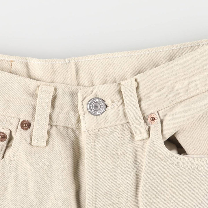 90'S Levi's 501-0150 Straight Denim Pants, Made in USA, Women's Size L (W27), Vintage cotton Beige type Vintage Second Hand