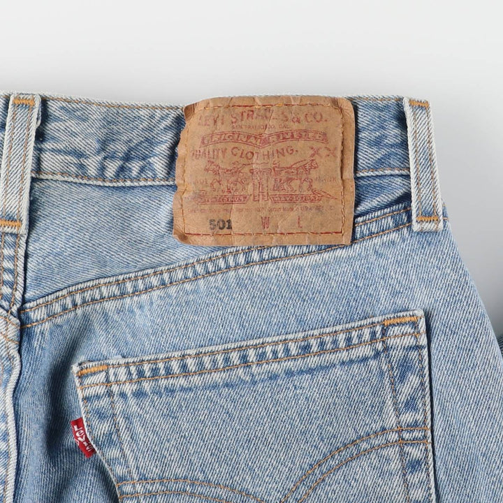 2000'S Levi's 6501-0133 Straight Denim Pants, Made in USA, Women's Size L (W30) cotton blue type Vintage Second Hand