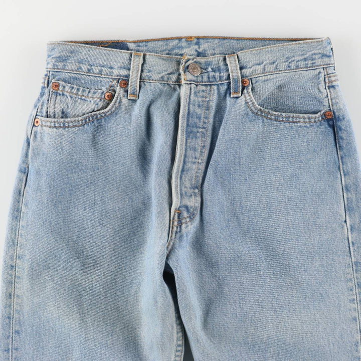 2000'S Levi's 6501-0133 Straight Denim Pants, Made in USA, Women's Size L (W30) cotton blue type Vintage Second Hand