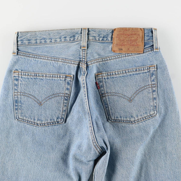 2000'S Levi's 6501-0133 Straight Denim Pants, Made in USA, Women's Size L (W30) cotton blue type Vintage Second Hand