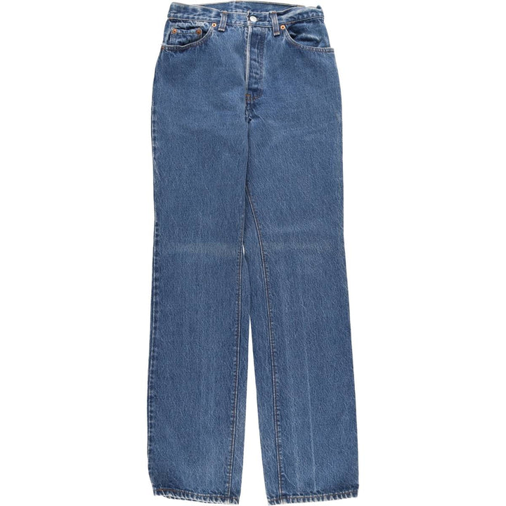 Vintage 1980'S Levi's 26501-0119 Straight Denim Pants, Made in USA, Women's Size L (W27) unclear blue type Vintage Second Hand
