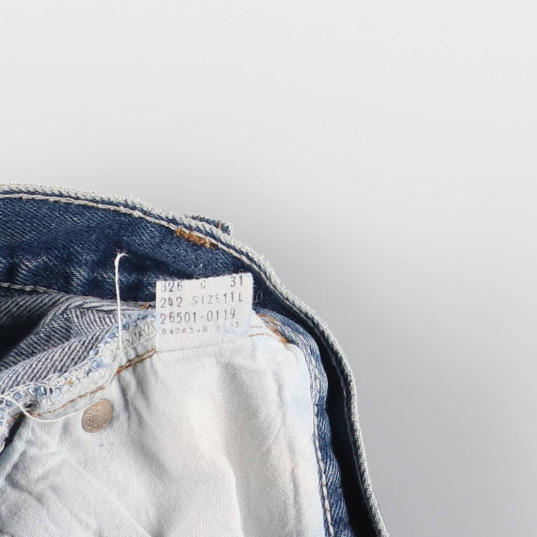 Vintage 1980'S Levi's 26501-0119 Straight Denim Pants, Made in USA, Women's Size L (W27) unclear blue type Vintage Second Hand