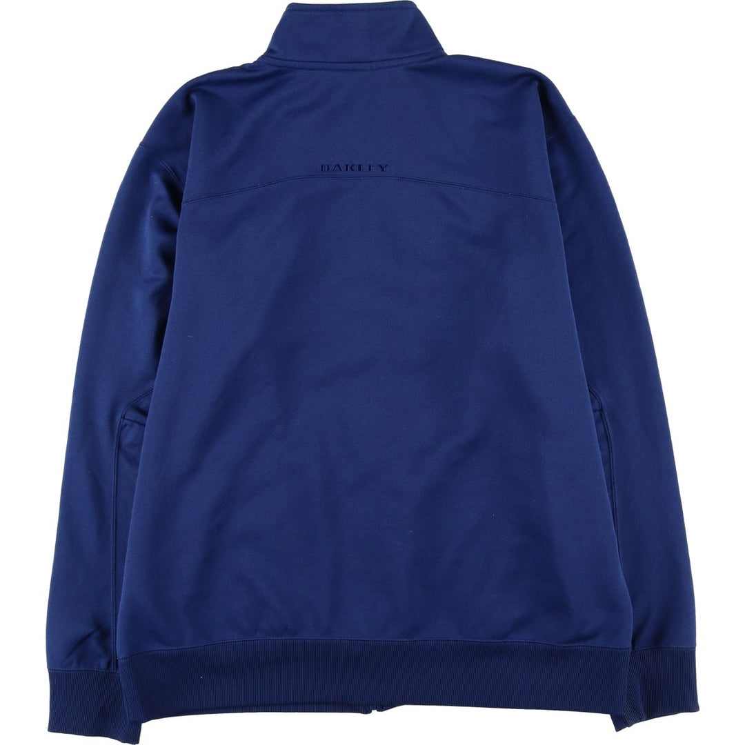 Oakley Jersey Track Jacket Men's XL polyester navy blue type Vintage Second Hand