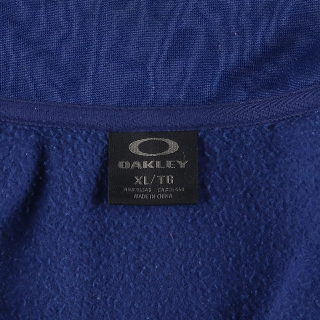 Oakley Jersey Track Jacket Men's XL polyester navy blue type Vintage Second Hand