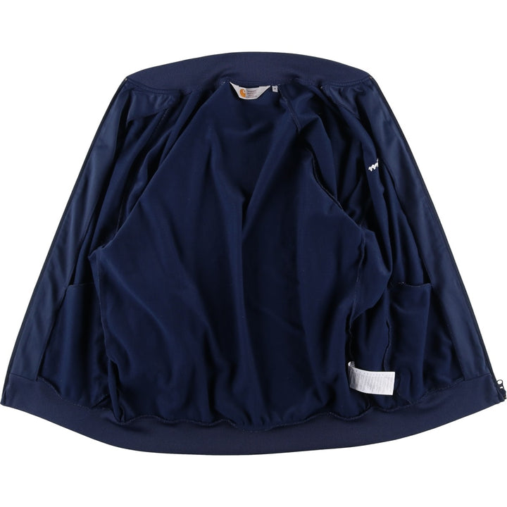 Carhartt CARLETON JACKET Jersey Track Jacket, Men's Size Medium polyester navy blue type Vintage Second Hand