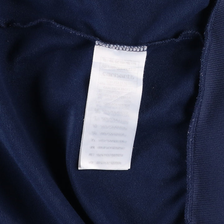 Carhartt CARLETON JACKET Jersey Track Jacket, Men's Size Medium polyester navy blue type Vintage Second Hand
