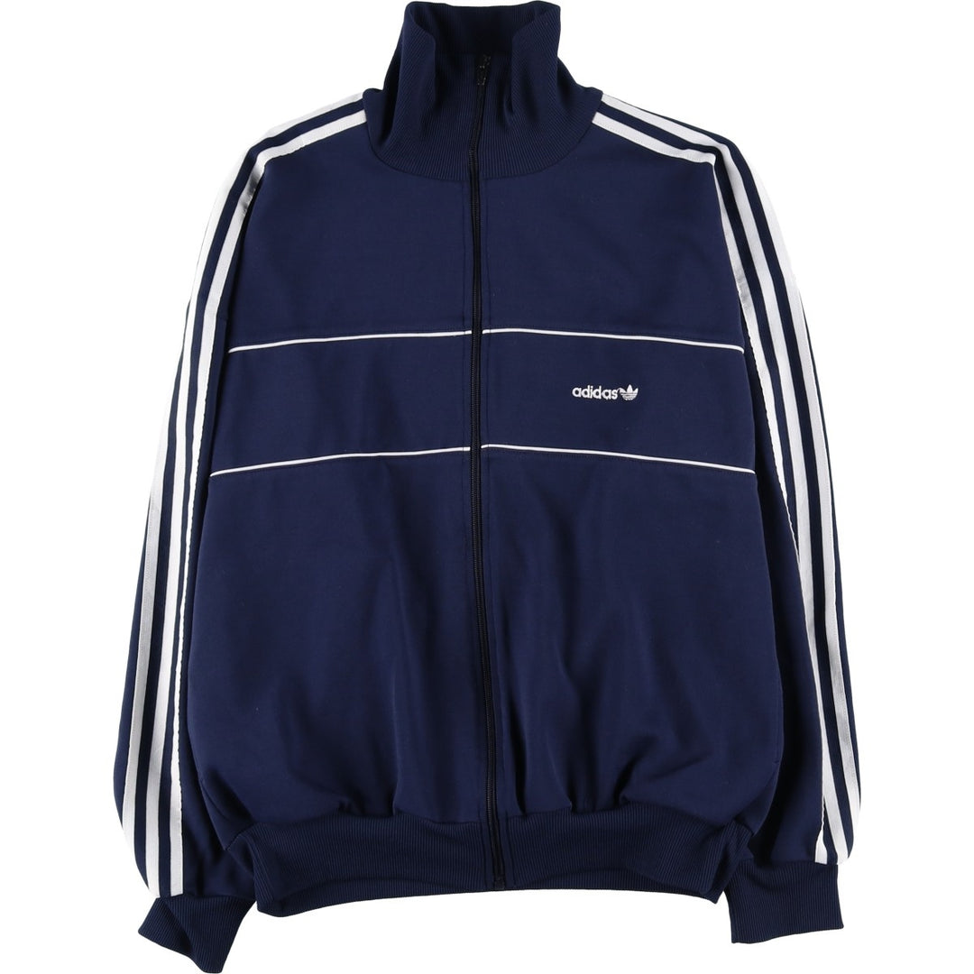 Vintage 80s-90'S Adidas Trefoil Logo Track Jacket, Men's Size Medium polyester navy blue type Vintage Second Hand